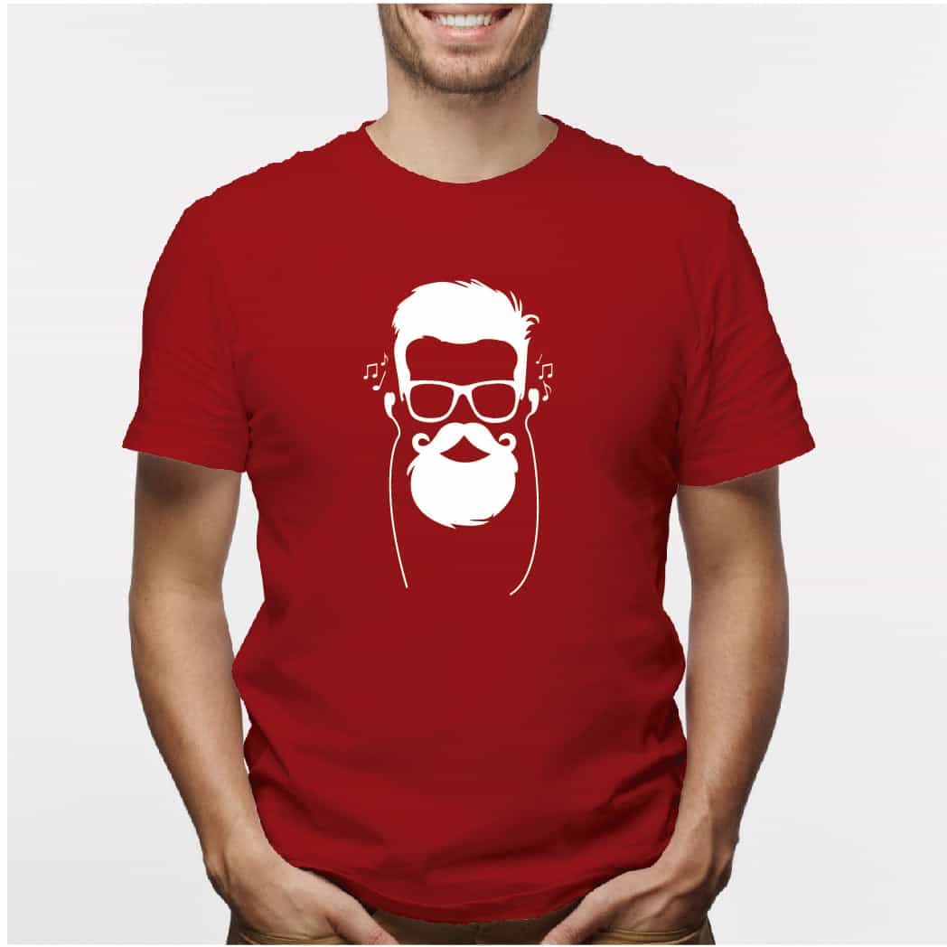 Camisa estampada para hombre  tipo T-shirt Hipster Audifonos