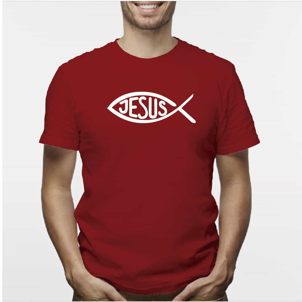 Camiseta estampada hombre T-shirt Jesus Pescado