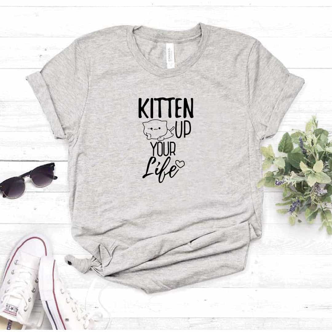 Camisa estampada  tipo T-shirt Kitten  Up Your Life (Gato)