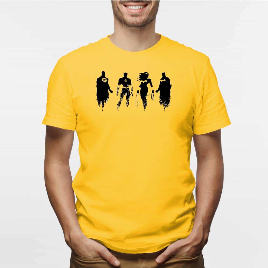 Camisa estampada tipo T- shirt LIGA DE LA JUSTICIA (HOMBRE)