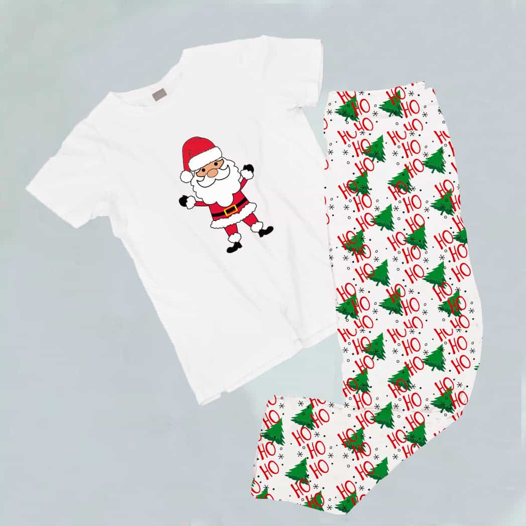Pijama estampada de pantalón Largo Papa noel Ho Ho Ho