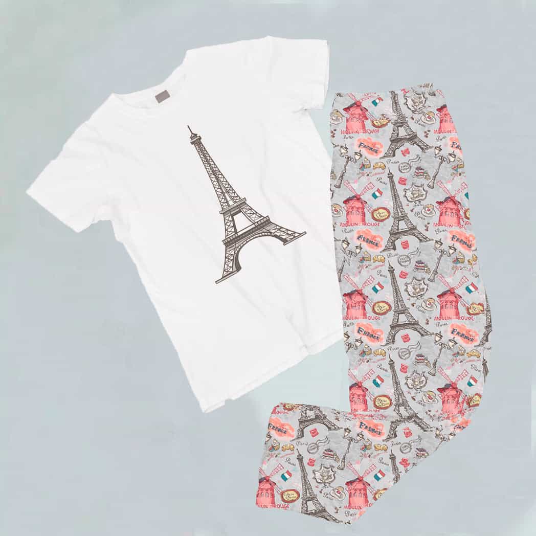 Pijama estampada de pantalón Largo TORRE EIFFEL