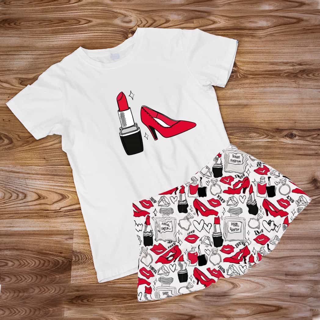 Pijama Estampada en poli algodón de Short TACON PINTALABIOS