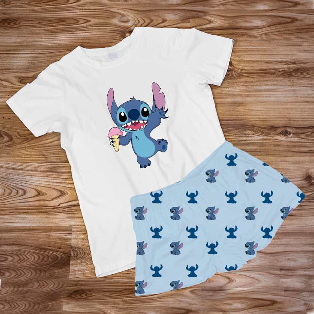 Pijama Estampada en poli algodón de Short STITCH