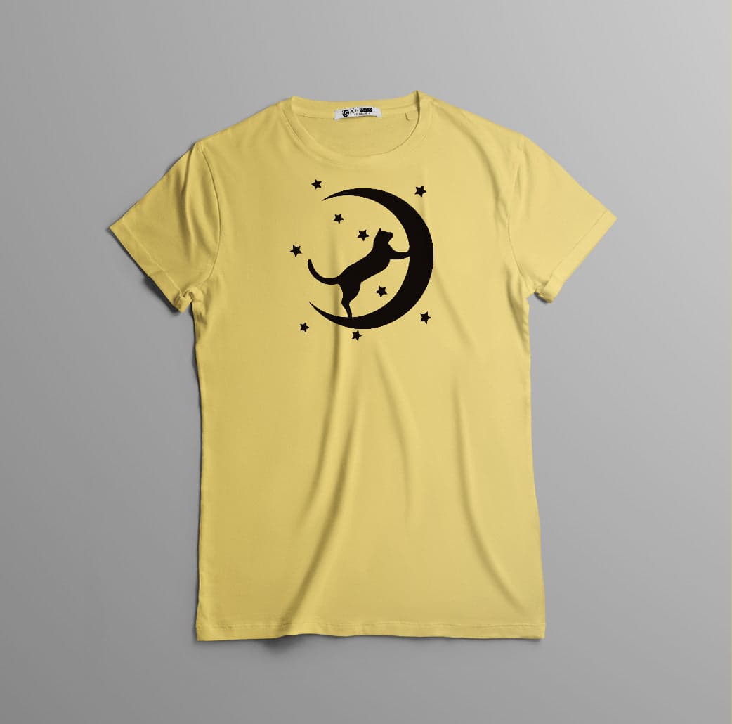 Camisa estampada  tipo T-shirt GATO LUNA ESTRELLAS — foto 1