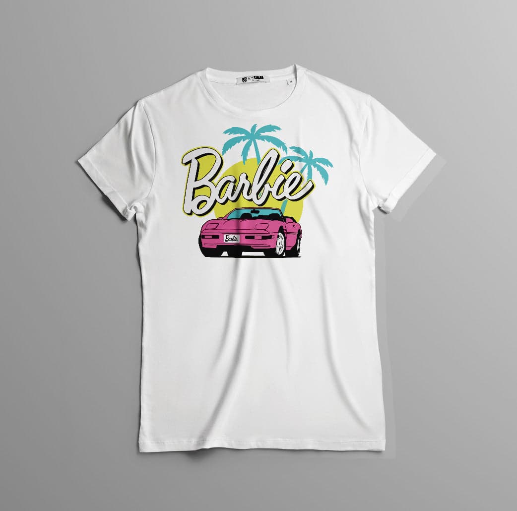Camisetas Barbie carro barbie: Moda Retro en Algodón 100% Estampado — foto 6