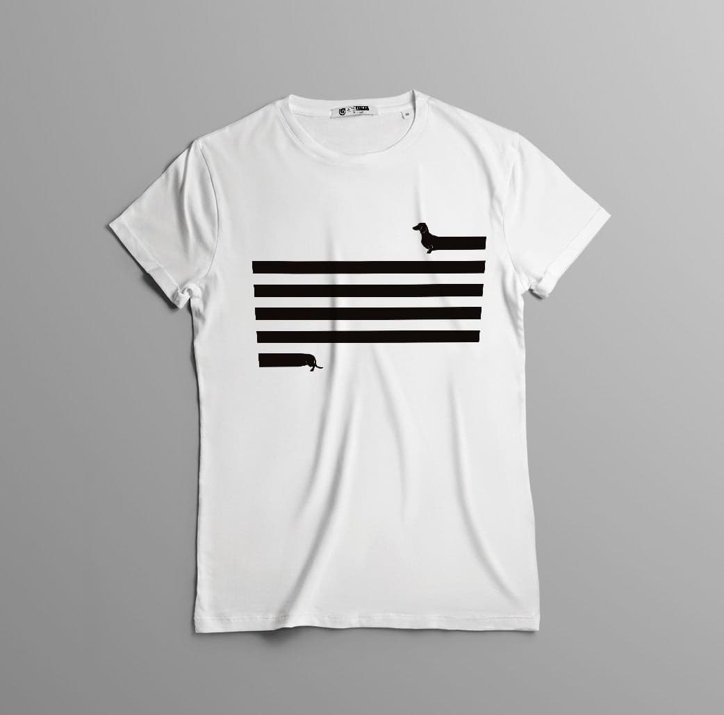 Camiseta estampada tipo T-shirt  PERRO SALCHICHA — foto 2