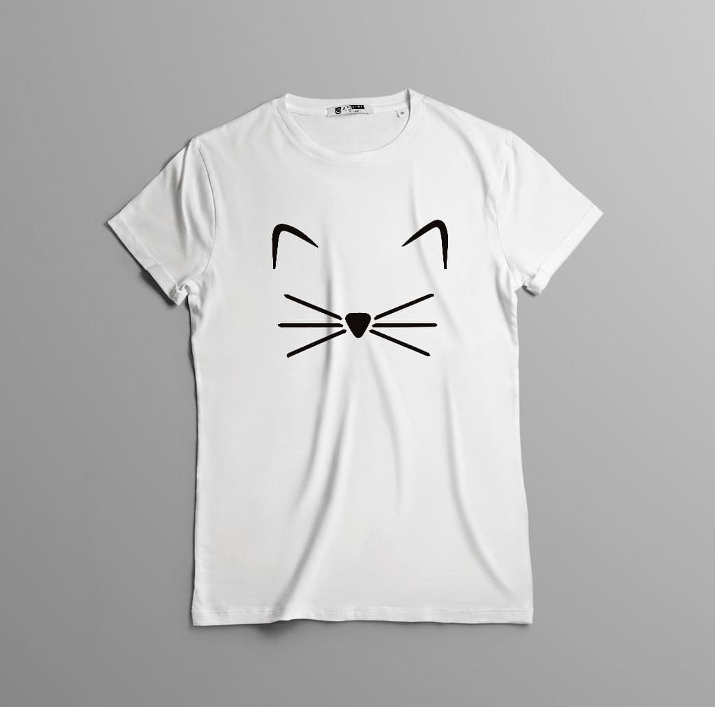 Camisetas estampada tipo T- shirt GATO OREJAS BIGOTES — foto 3