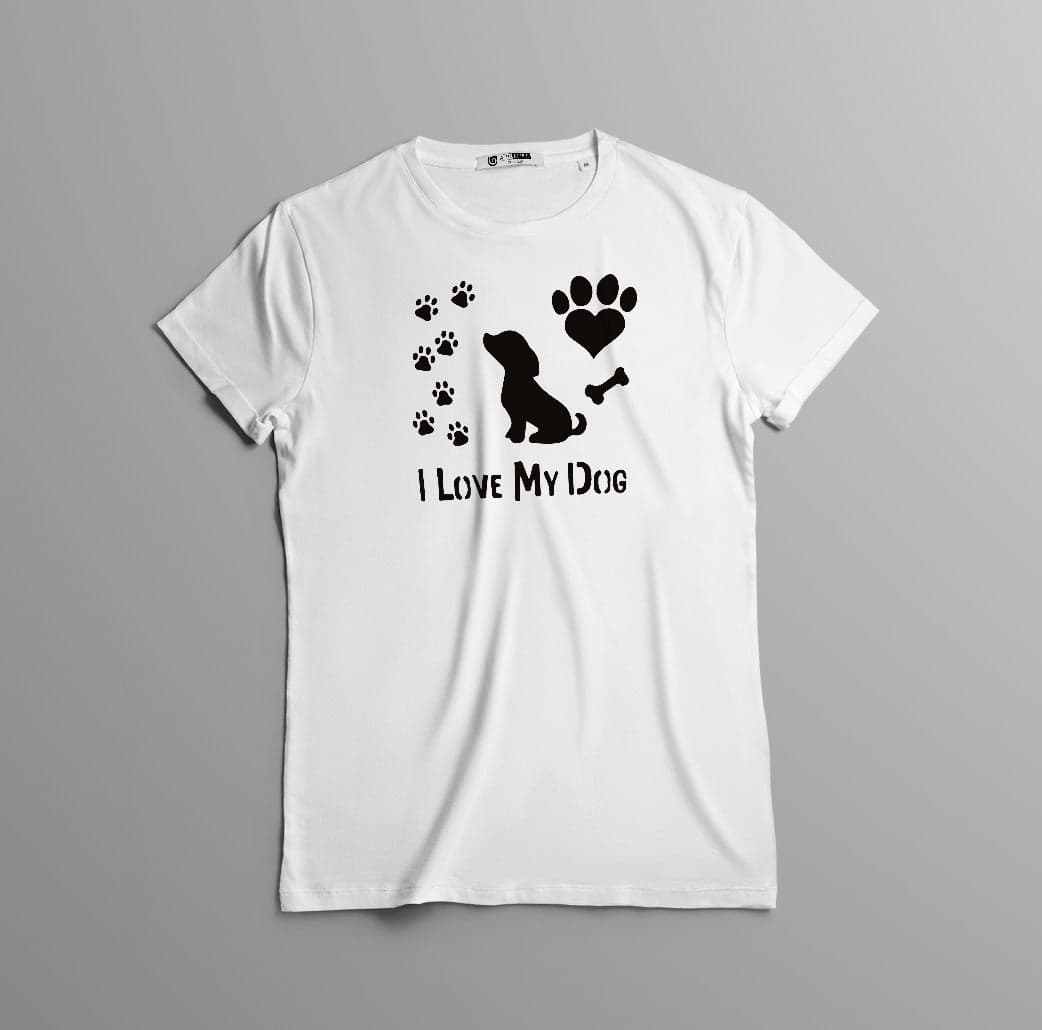 Camisa estampada  tipo T-shirt I love My Dog — foto 2