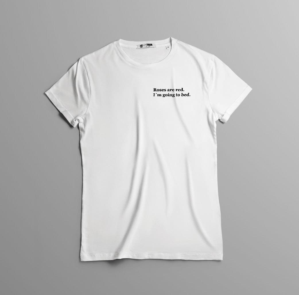 Camiseta Poética 'Roses Are Red' - Dulces Sueños en Algodón Suave — foto 4