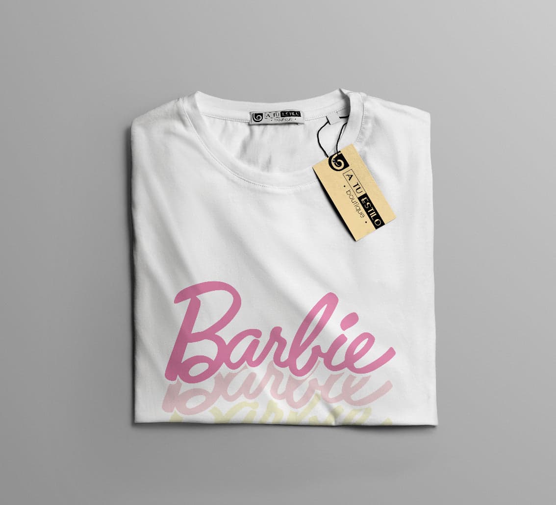 Camisetas Barbie letras de colores pastel: Moda Retro en Algodón 100% Estampado — foto 12