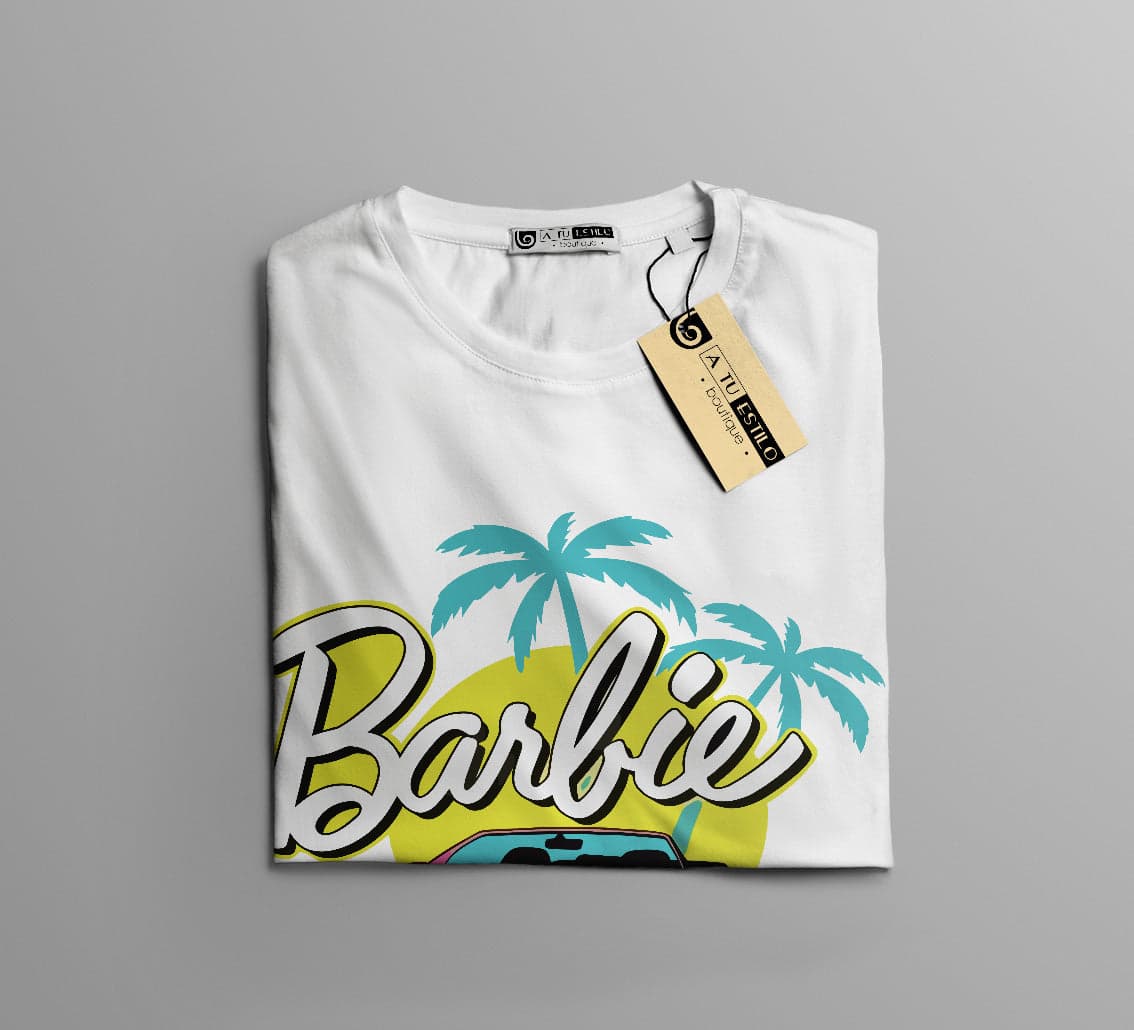 Camisetas Barbie carro barbie: Moda Retro en Algodón 100% Estampado — foto 11