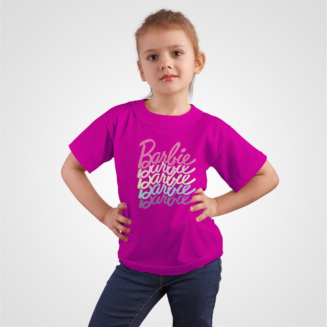 Camisetas Barbie letras de colores pastel: Moda Retro en Algodón 100% Estampado — foto 18