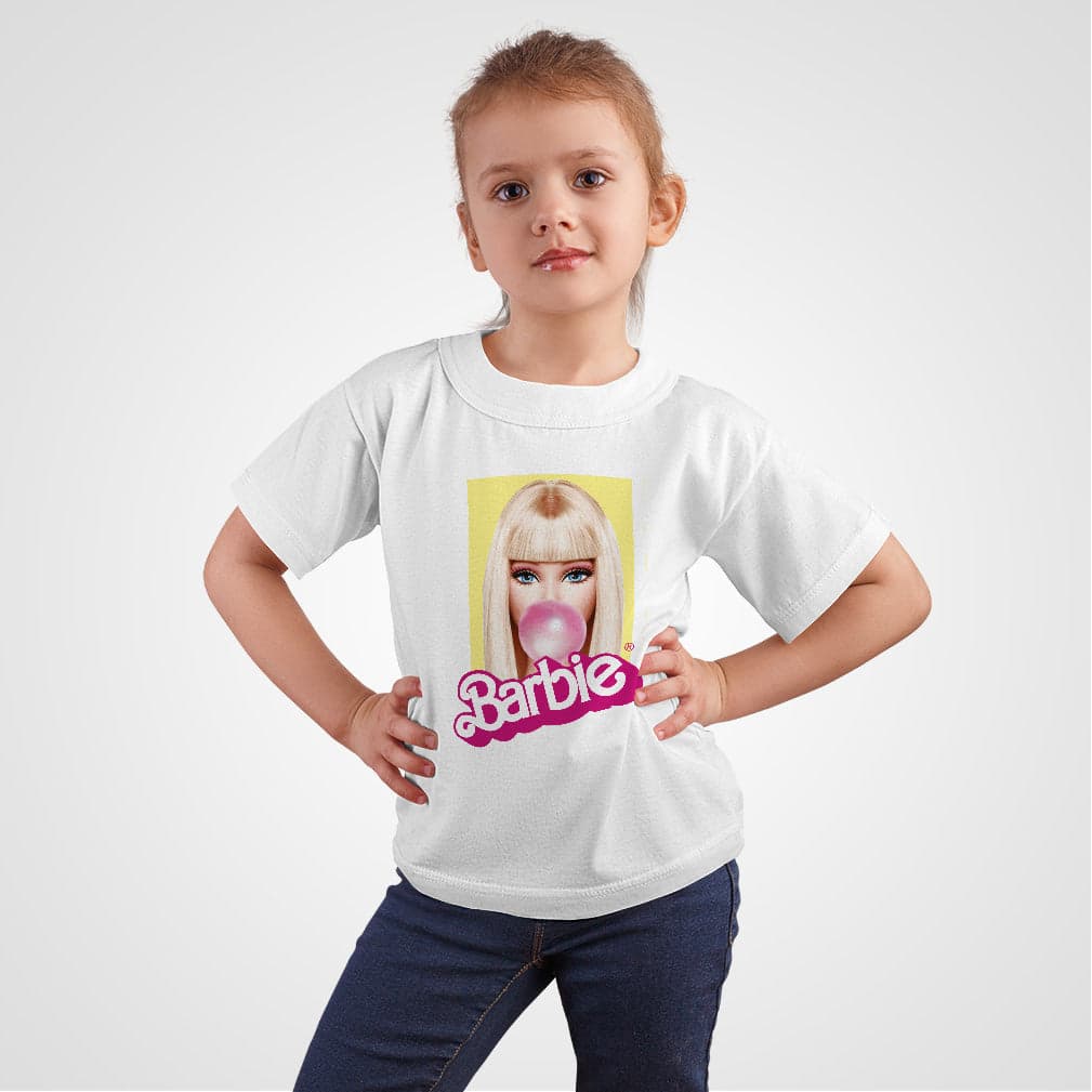 Camisetas Barbie fondo amarillo chicle: Moda Retro en Algodón 100% Estampado — foto 17