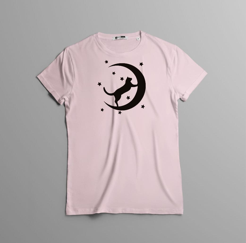 Camisa estampada  tipo T-shirt GATO LUNA ESTRELLAS — foto 6