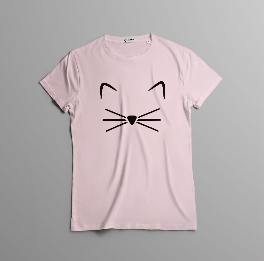Camisetas estampada tipo T- shirt GATO OREJAS BIGOTES — foto 1