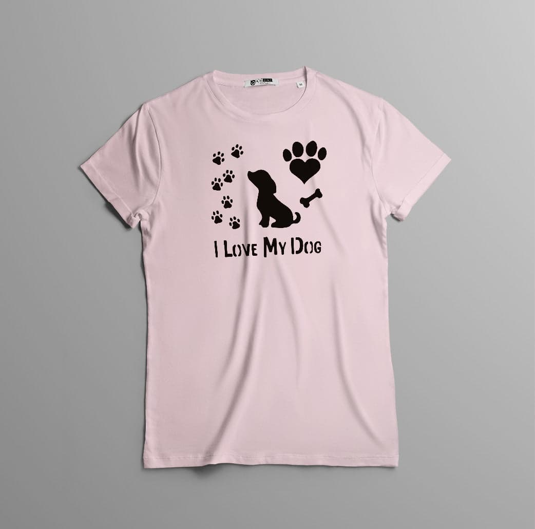 Camisa estampada  tipo T-shirt I love My Dog — foto 6