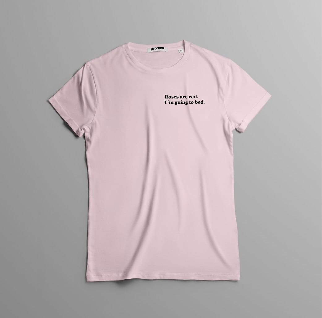Camiseta Poética 'Roses Are Red' - Dulces Sueños en Algodón Suave — foto 9