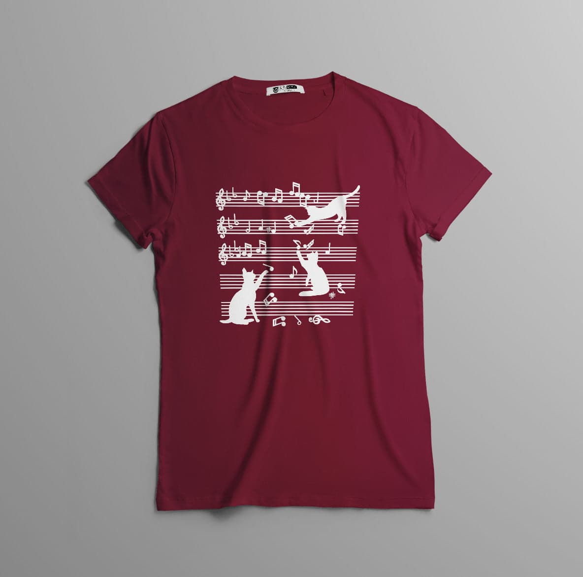 Camisa estampada tipo T- shirt GATO PARTITURA — foto 4