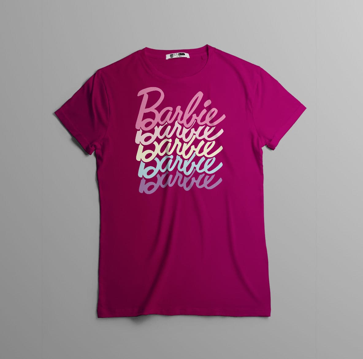 Camisetas Barbie letras de colores pastel: Moda Retro en Algodón 100% Estampado — foto 9