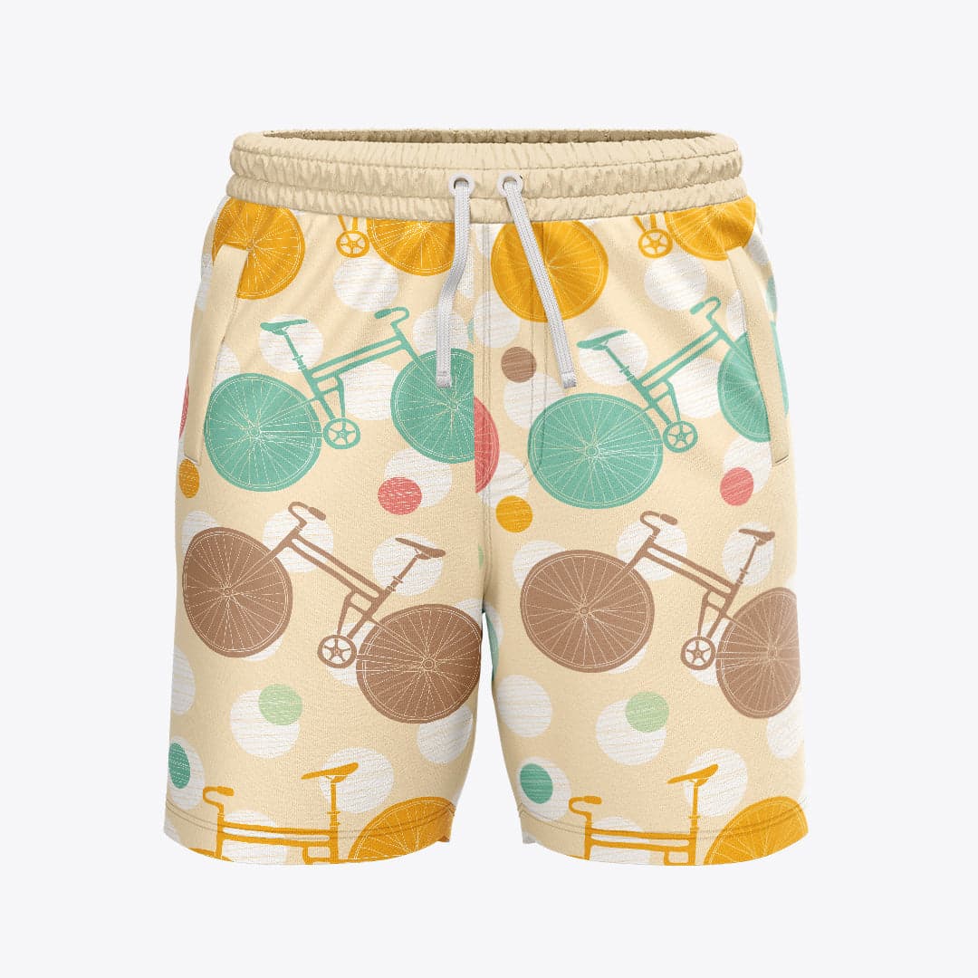 Bermudas / pantalonetas para caballero estampadas Bicicleta gris de colores — foto 1