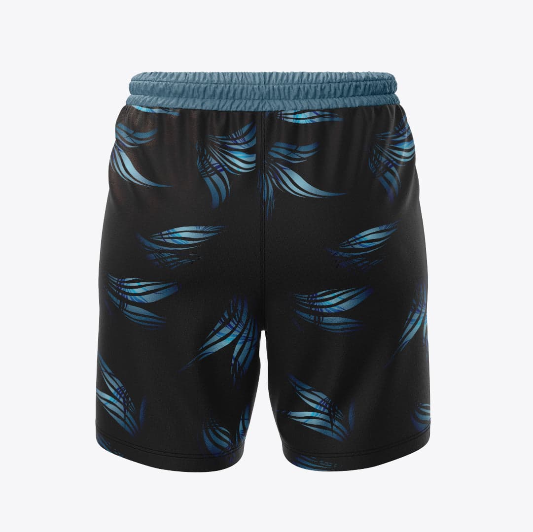 Bermudas / pantalonetas para caballero estampadas Negro Planta Azul — foto 2