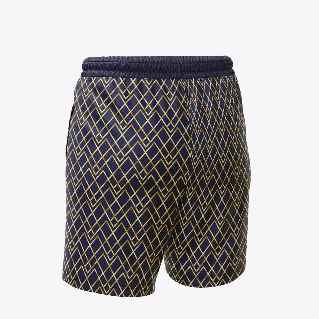 Bermudas / pantalonetas para caballero estampadas Azul con Dorado — foto 3