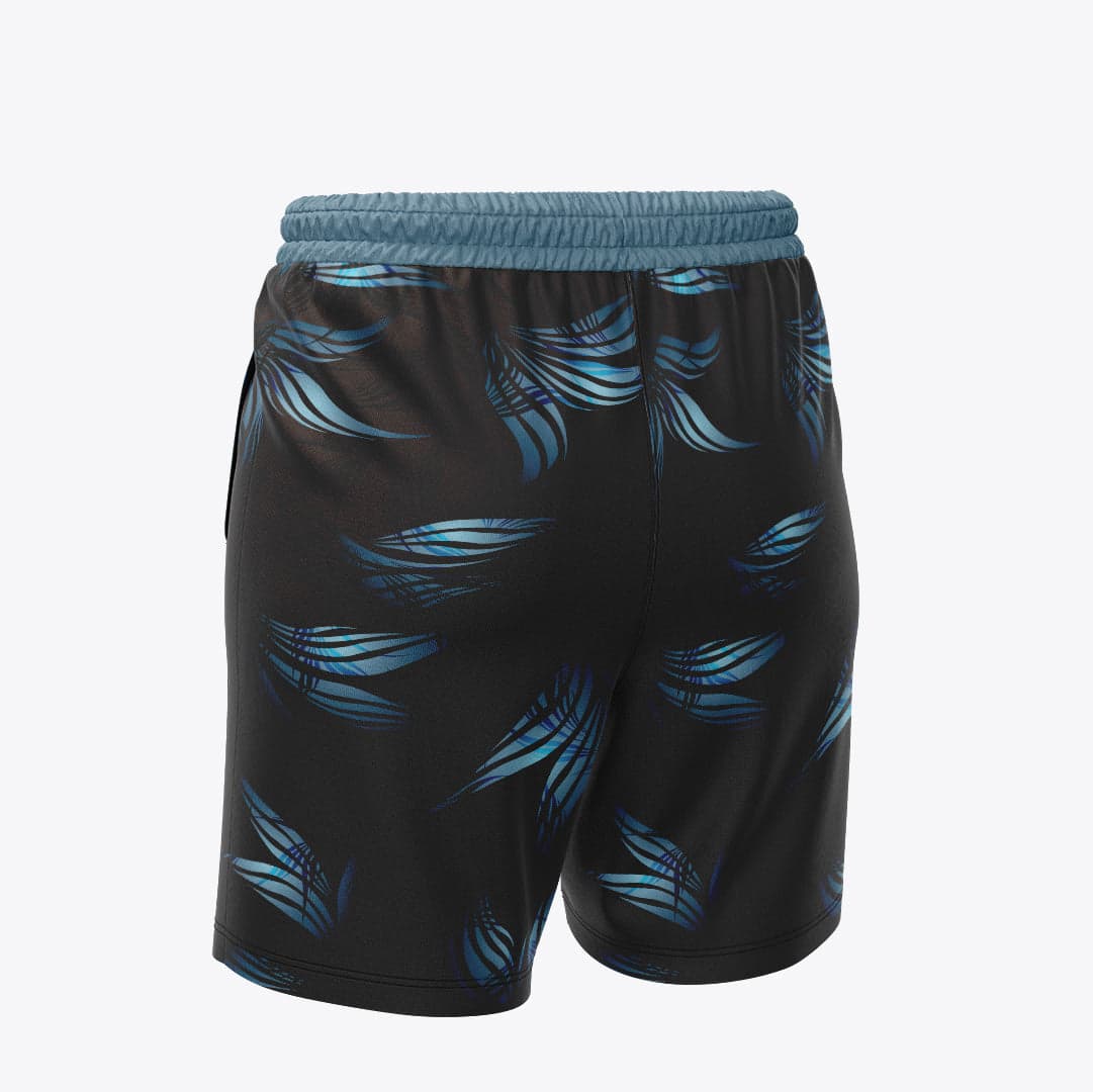 Bermudas / pantalonetas para caballero estampadas Negro Planta Azul — foto 3
