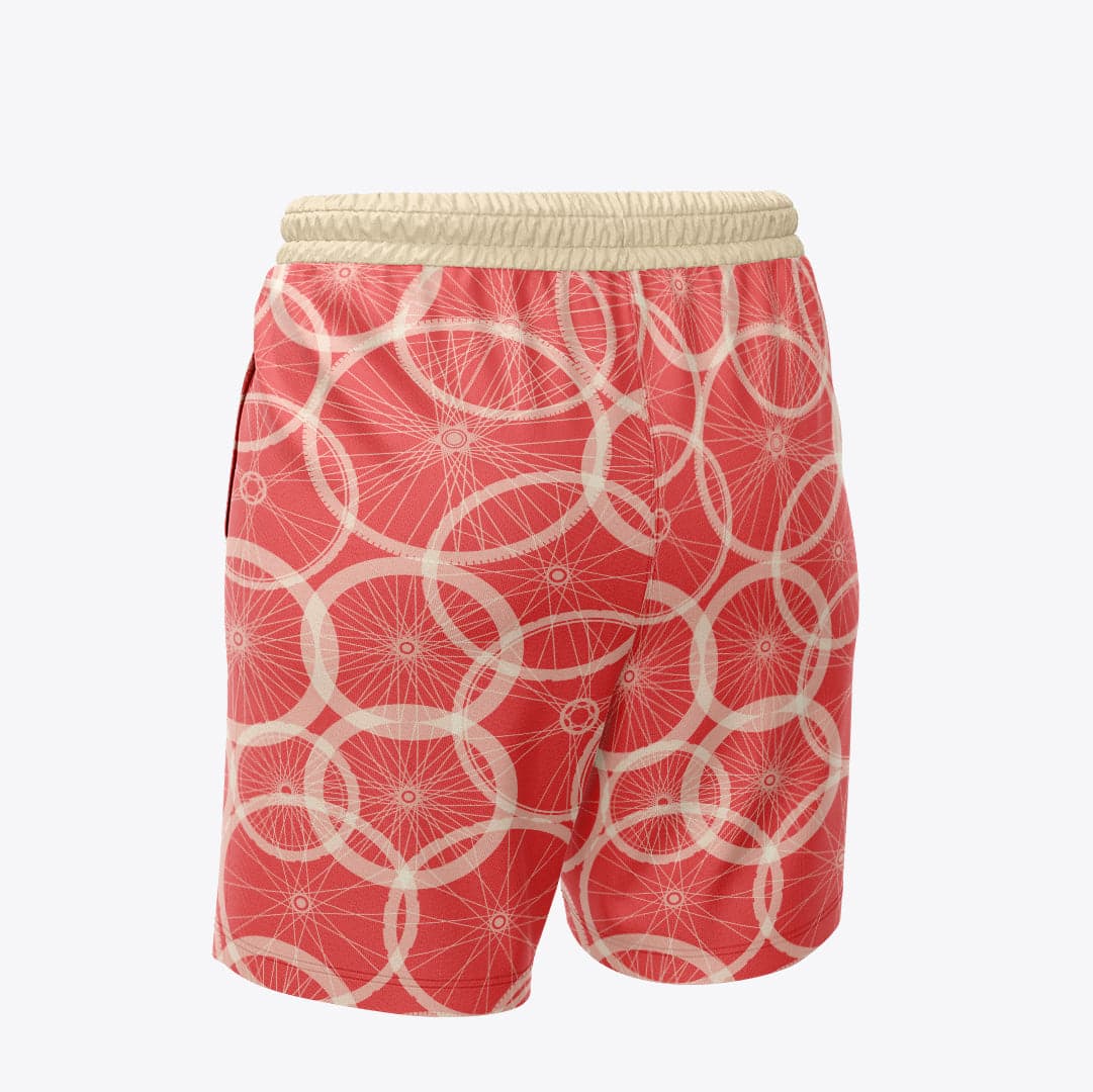 Bermudas / pantalonetas para caballero estampadas Bicicleta Rojo con ruedas blancas — foto 3