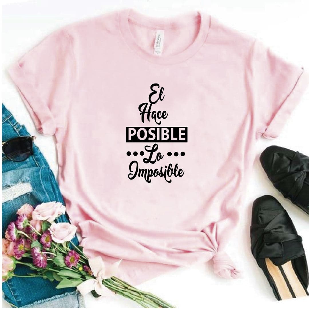 Camisa estampada Cristiana tipo T- shirt EL HACE POSIBLE LO IMPOSIBLE — foto 4