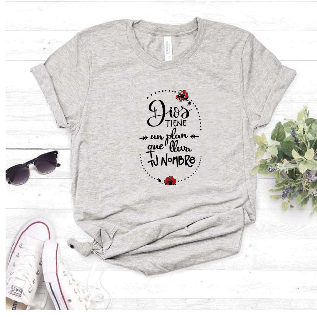 Camisa estampada Cristiana tipo T- shirt DIOS TIENE UN PLAN — foto 4