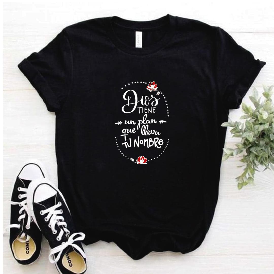 Camisa estampada Cristiana tipo T- shirt DIOS TIENE UN PLAN — foto 6