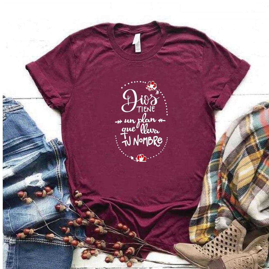 Camisa estampada Cristiana tipo T- shirt DIOS TIENE UN PLAN — foto 7