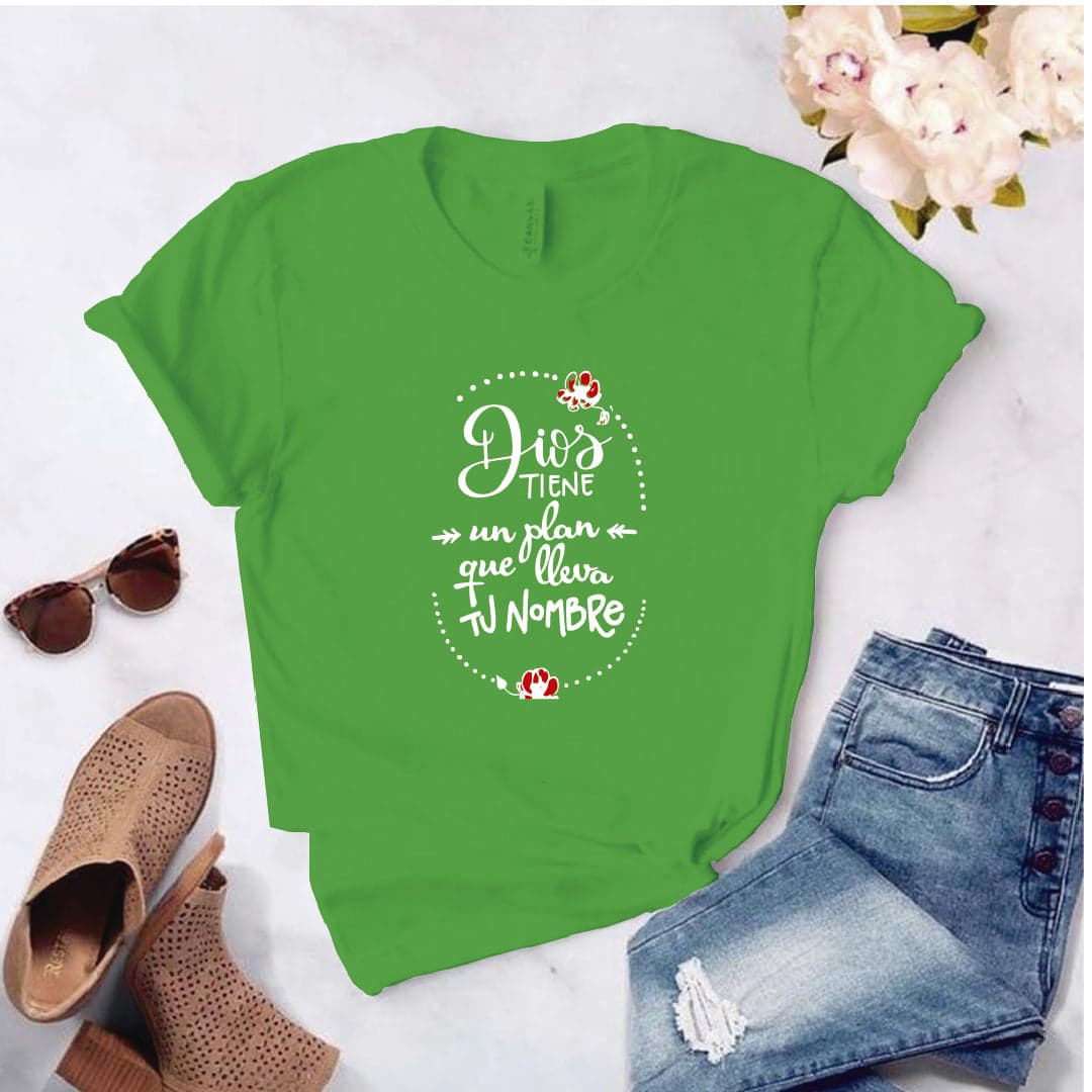 Camisa estampada Cristiana tipo T- shirt DIOS TIENE UN PLAN — foto 8