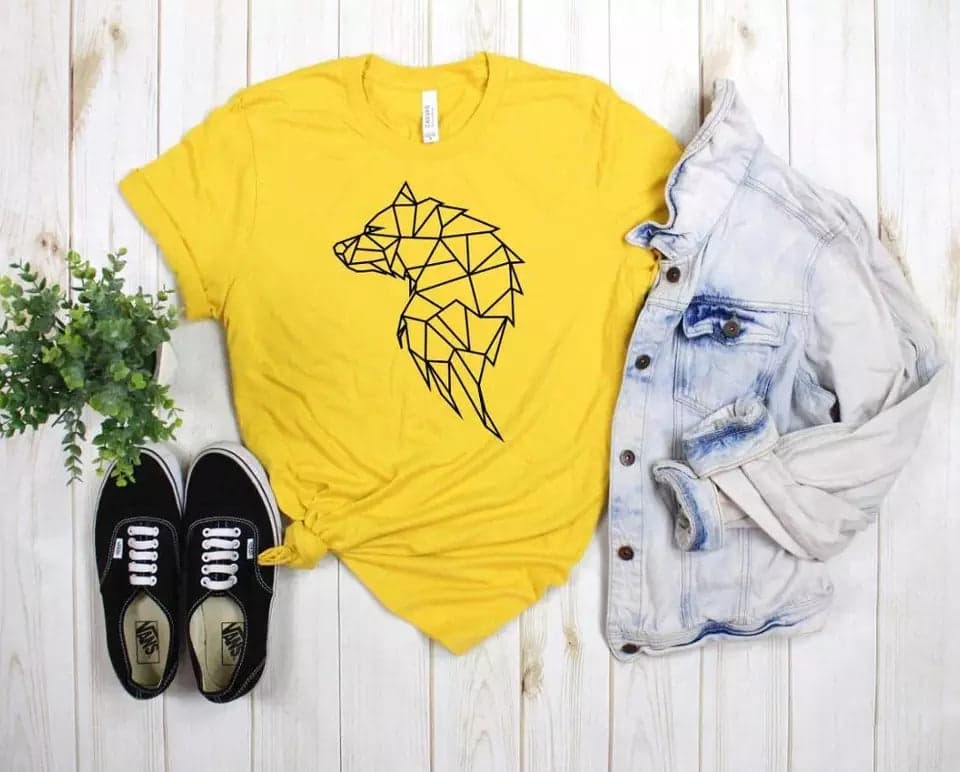 Camisetas estampada tipo T- shirt  Lobo perfil — foto 4