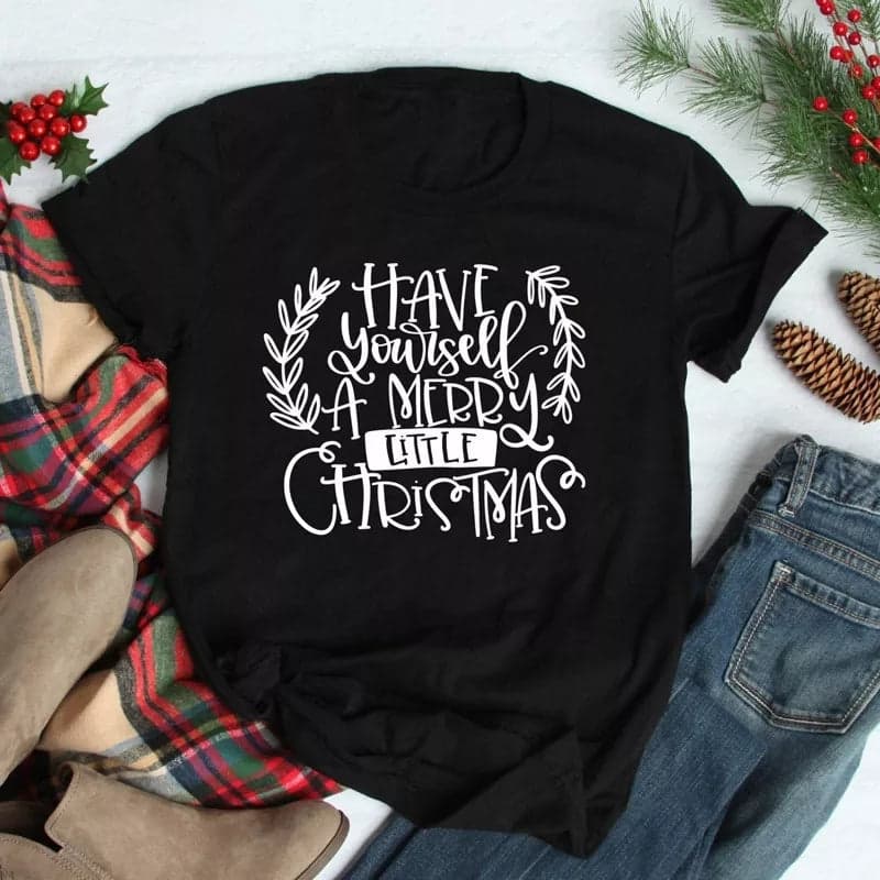 Camiseta estampada T-shirt Have yourself a merry little Christmas — foto 2