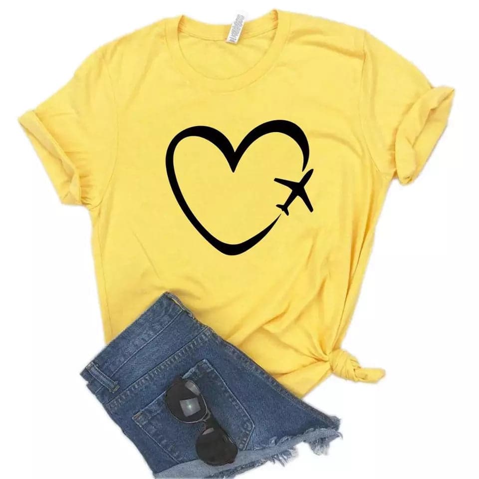 Camisa estampada tipo T-shirt Corazón Avión — foto 3
