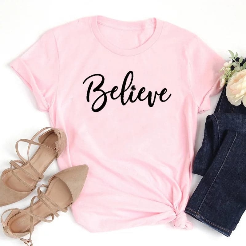 Camiseta estampada T-shirt Belive — foto 1