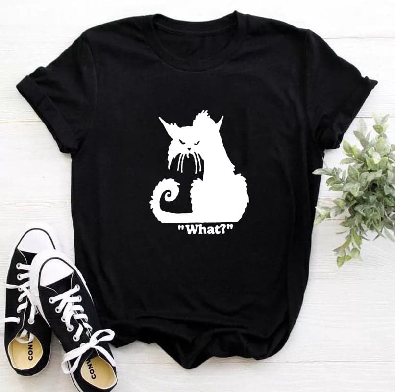 Camisetas estampada tipo T- shirt WHAT GATO — foto 2