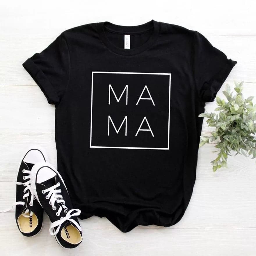 Camisa estampada tipo T-shirt MAMÁ cuadrado — foto 1