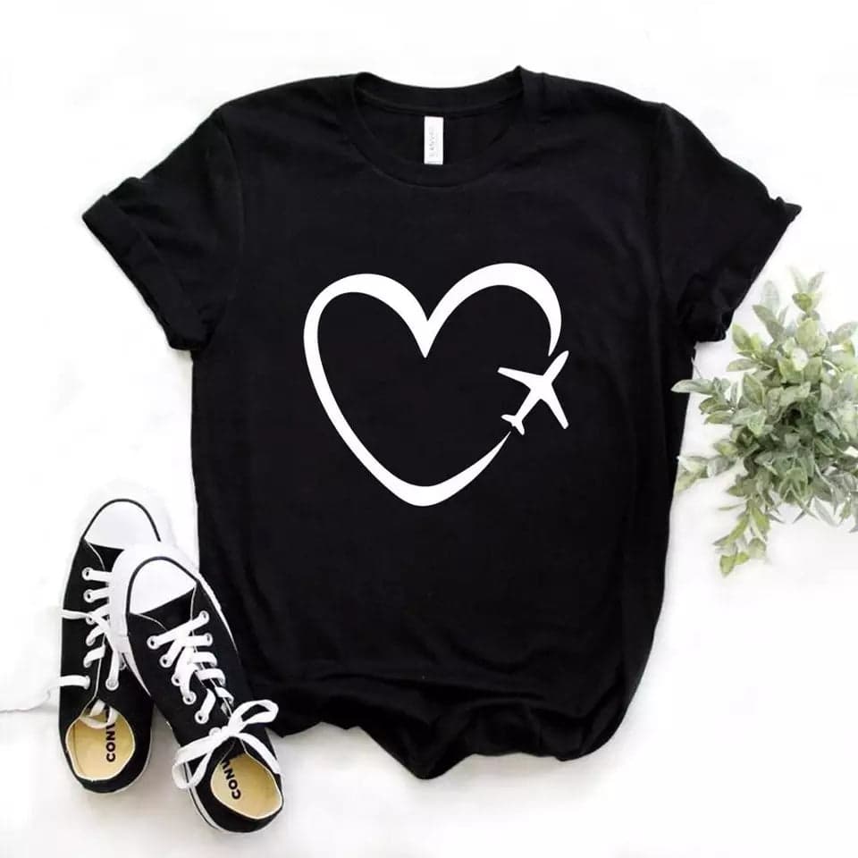 Camisa estampada tipo T-shirt Corazón Avión — foto 6