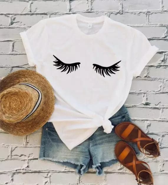 Camiseta estampada T-shirt Pestañas — foto 1