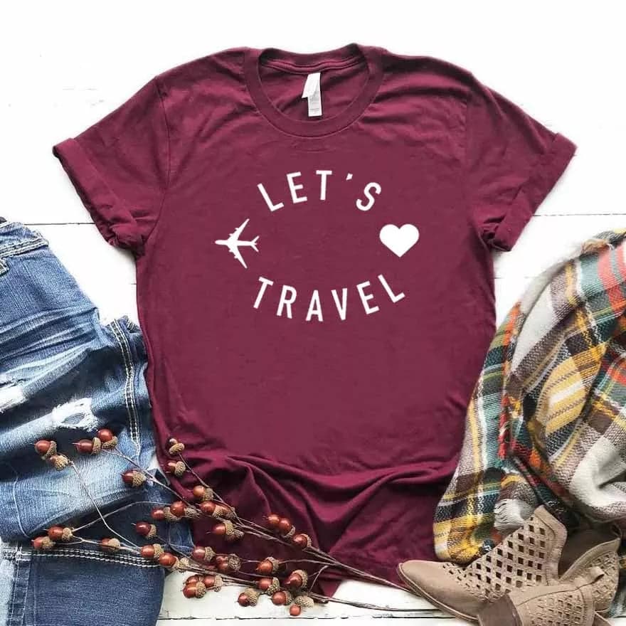 Camisa estampada tipo T-shirt Let's Travel — foto 2