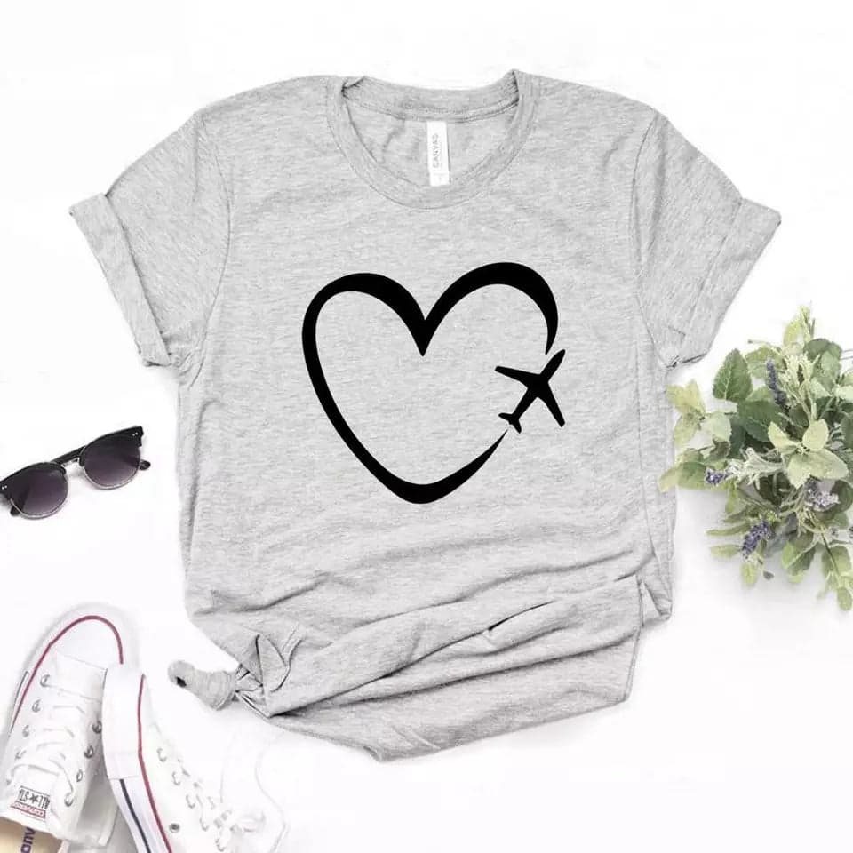 Camisa estampada tipo T-shirt Corazón Avión — foto 4