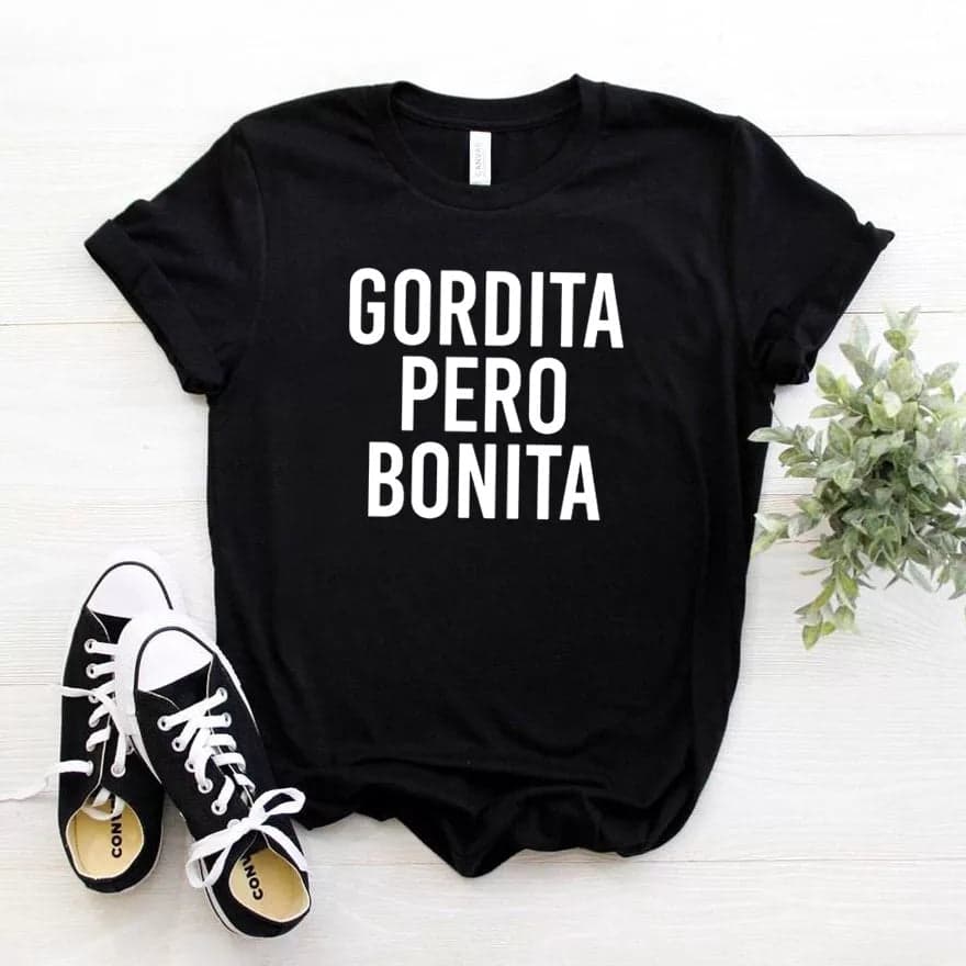 Camisa estampada tipo T-shirt  Gordita pero Bonita — foto 5