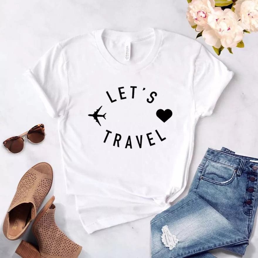 Camisa estampada tipo T-shirt Let's Travel — foto 6