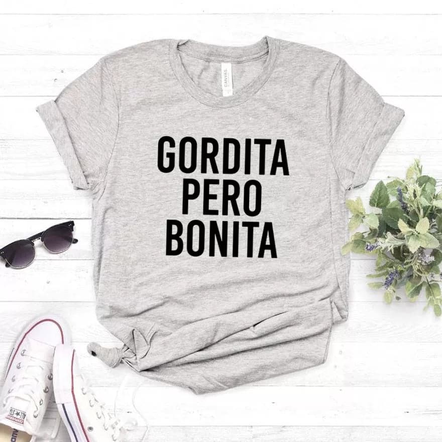 Camisa estampada tipo T-shirt  Gordita pero Bonita — foto 2