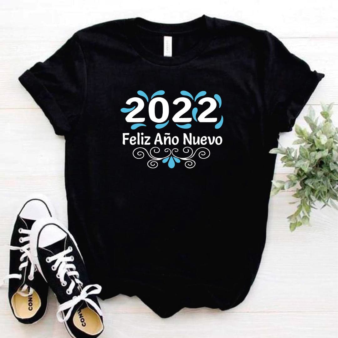 Camisa estampada  tipo T-shirt (navidad) 2022 feliz año nuevo — foto 2