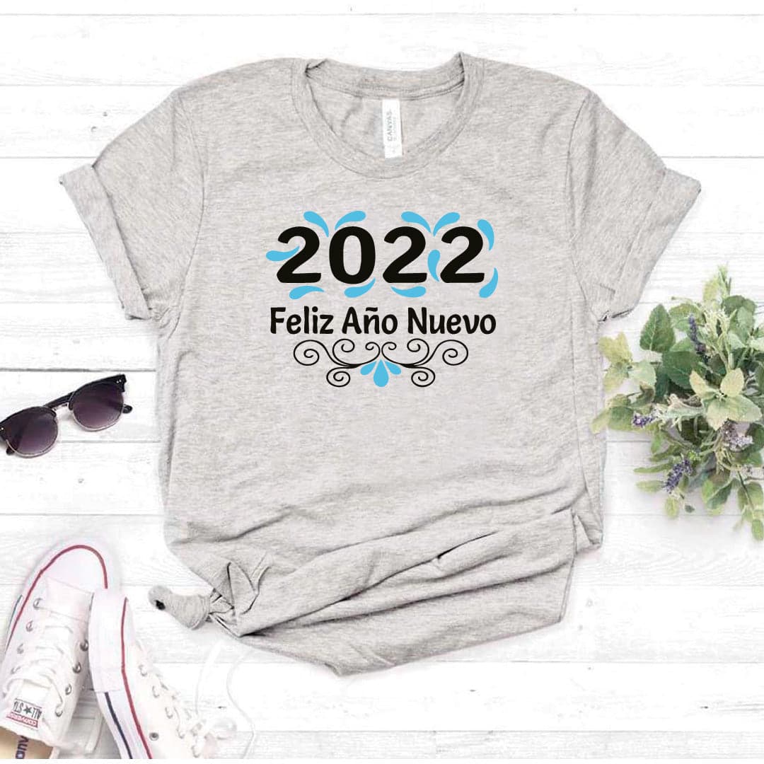 Camisa estampada  tipo T-shirt (navidad) 2022 feliz año nuevo — foto 7