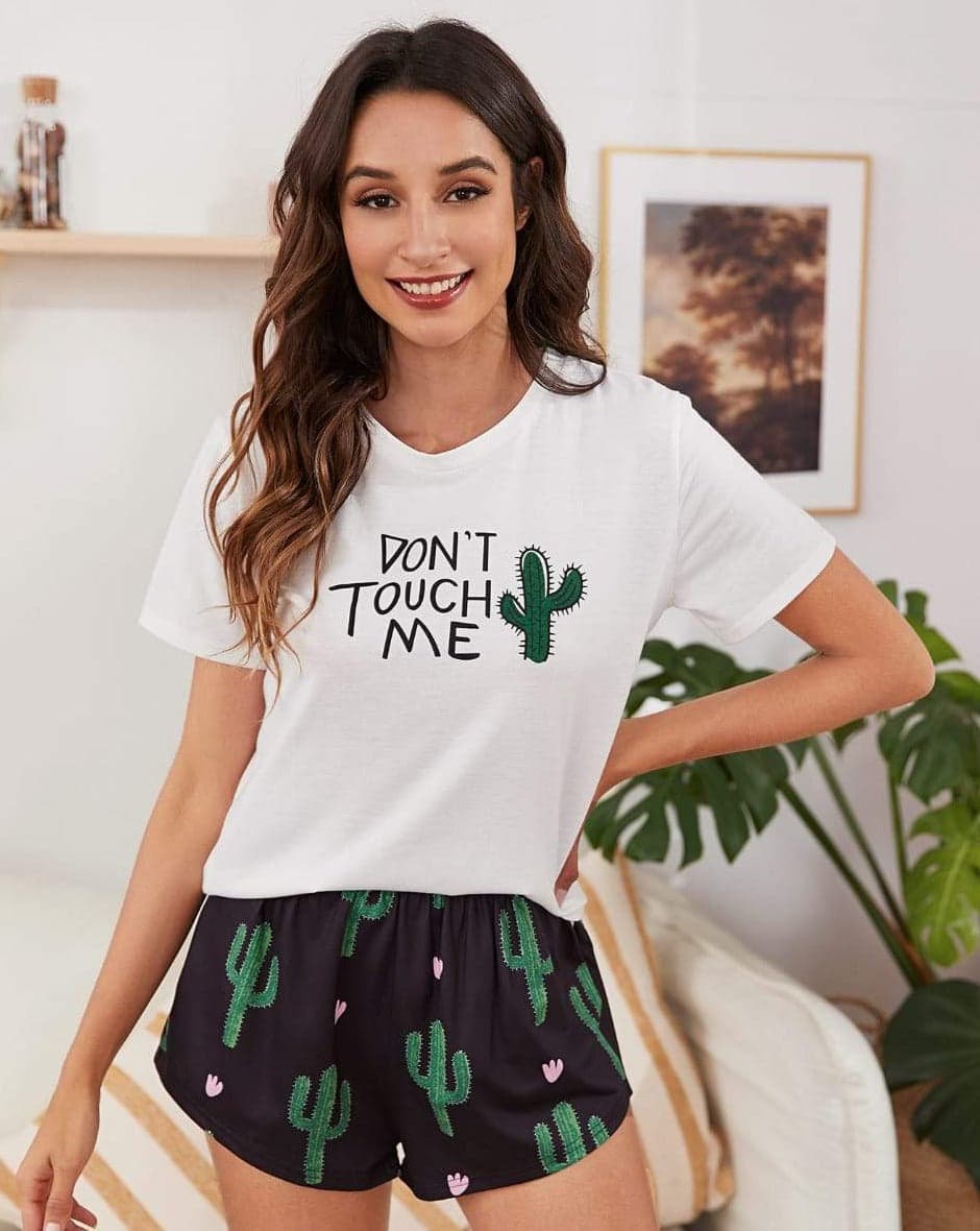 Pijama Estampada en polialgodon de Short DONT TOUCH ME — foto 1